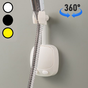 신큐몰 360도 회전 무타공 샤워기 거치대 홀더, 화이트