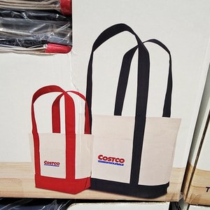 코스트코 캔버스 쇼핑백 LARGE+MINI TOTE 2개입 장바구니 마트가방 대형 쇼핑백