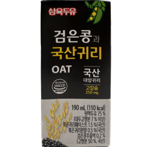 삼육 검은콩 국산귀리두유, 190ml, 30개