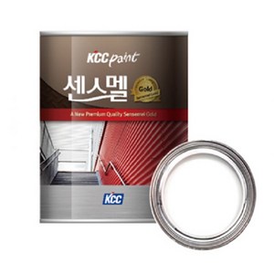 KCC 센스멜(에나멜)골드 유광 무광 반광 백색 3.8L, 1개