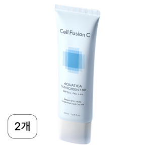 셀퓨전씨 아쿠아티카 썬스크린 100 SPF50+ PA++++, 35ml, 2개