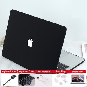 6 1 2021 Macbook Po 14 16 인치 A2442 A2485 케이스 macbook ai M1 2020 케이스 프로 13 A2338 a2337, 매트 블랙, 2020 공기 A2179 A2337, 1개