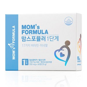 맘스포뮬러 1단계 임산부 임신초기 활성형 엽산 영양제, 1개, 60정