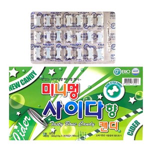 뼈다귀 캔디 미니멍 사이다맛, 10g, 60개