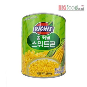 동서 리치스 홀 커넬 스위트 콘 통조림, 2.95kg, 6개