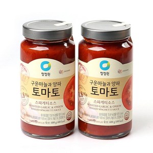 청정원 구운마늘과 양파 토마토 스파게티소스, 4개, 600g