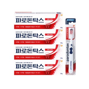 파로돈탁스 클래식 검케어 치약 100g 4개 + 파로돈탁스 검앤티스 칫솔 1개, 1세트