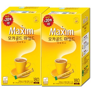 맥심 모카골드 마일드 커피 믹스, 12g, 180개입, 2개