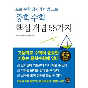 중학수학 핵심 개념 58가지:프로 수학 강사의 비법 노트, 포북(fobook)