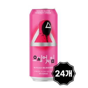 넷플릭스 오징어게임 에너지음료 후르츠펀치, 500ml, 24개