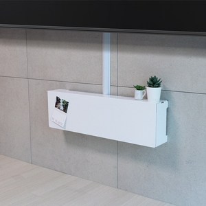 철제 TV 콘센트가리개 셋탑박스가리기 벽콘센트가리개 (자석형_화이트), 특대형, 화이트, 무볼트 자석형, 1개