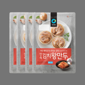 청정원 민속김치왕만두, 770g 4개, 4개, 770g