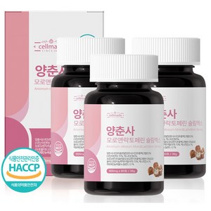 양춘사 추출물 사인 고함량 HACCP 인증 양춘사 모로앤락토페린 슬림맥스 60정, 3개