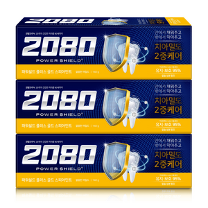 2080 파워쉴드 플러스 골드스피아민트 치약, 15개, 140g
