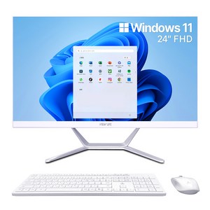 뷰라이프 24형 일체형PC N5095 정품 윈도우11 Po 포함 무선키보드마우스 증정, 256GB, 16GB, 화이트, AP-D238-N5, WIN11 Po