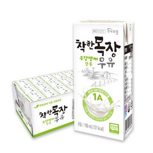 건국대학교 건국유업 착한목장 무항생제 멸균우유 190ml x 24팩, 24개