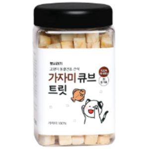 뽀시래기 고양이 동결건조 간식 큐브 트릿, 가자미, 130g, 2개