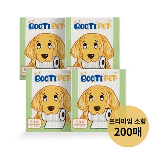 부티펫 강아지 배변패드 소형 35g 꽃무늬 프리미엄 두꺼운패드 200매 SAP 4g, 4개, 50개입