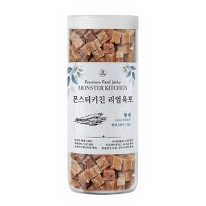 몬스터키친 리얼육포 가수분해 영양간식1kg 노즈워크 훈련용 강아지간식, 1개, 1kg, 황태