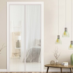 (주)에이스샵 사은품증정(벨크로 테이프 및 압정) 프리미엄 자석모기장(대형)120x210cm 현관방충망 자석 현관문방충망 문발, 화이트(120x210cm)
