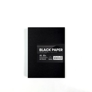 PapePhant 두꺼운 검정 종이 (Black Pape), 250g A5 50매