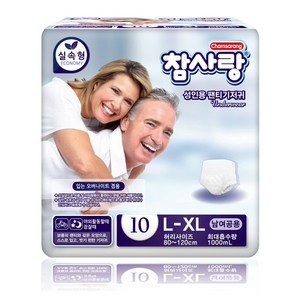 참사랑 실속형 팬티형 대형10px8팩 성인용기저귀, 10매입, 8개