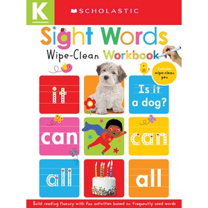 (영문도서) Sight Wods: Scholastic Ealy Leanes (Wipe-Clean Wokbook) Boad Books, Catwheel Books, English, 9781338645545