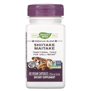 네이쳐스웨이 Shiitake Maitake 250mg 베지캡슐 60정, 60개, 1개