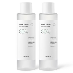 허브노트 어성초 80% 약산성 진정 토너, 200ml, 2개