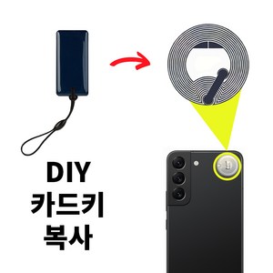 모두키 CUID 스티커형 카드키 (복사 RFID NFC 태그 공동현관 음식물쓰레기 분실방지), 1개, 2 스마트폰용(금속부착가능)