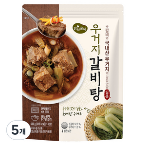 맑은물에 우거지갈비탕, 5개, 600g