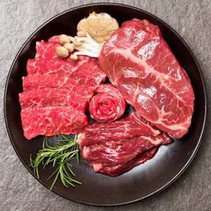 신선푸드] 1++투쁠 한우모듬세트 600g(차돌200g+삼각살200g+보섭살200g), 1세트