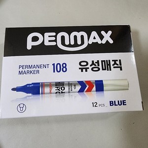 펜맥스 롱유성매직 108 12p, blue, 2개