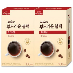 맥심 오리지날 부드러운 블랙 커피믹스, 2.7g, 100개입, 2개