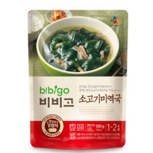 비비고 소고기 미역국, 500g, 2개