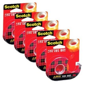 스카치 3M 다용도 셀로판 테이프 디스펜서 581 18mm x 15m, 혼합색상, 5개