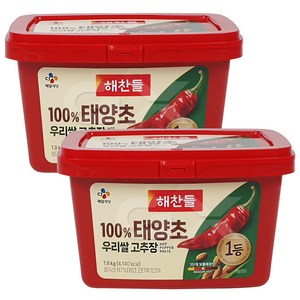 해찬들 100% 우리쌀 태양초 고추장 1.8kg x 2개