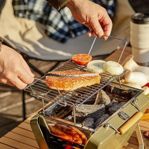 개인화로 미니 화로대 훈제 숯불그릴 바베큐그릴 캠핑 불판, 메탈, 1개