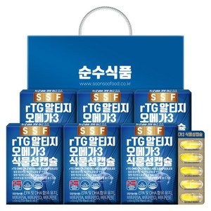 순수식품 TG 알티지 오메가3 1000mg, 60정, 6개