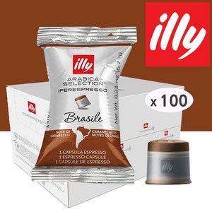 일리 100 캡슐 커피 플로우팩 브라질, 6.7g, 100개입, 1개