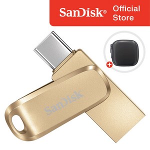 샌디스크 USB 메모리 C타입 OTG USB SDDDC4 / USB 케이스 증정, 골드, 128GB, 1개