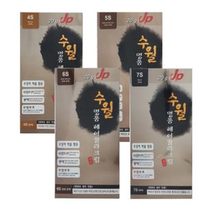 수월 명품 헤어 컬러 크림 염색약 120ml 택1 [오징어 먹물 순한 염색약 한방], 6S-진한갈색, 1개