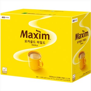 맥심 모카골드 마일드 커피믹스 스틱 400개입 x 2박스, 2개, 12g