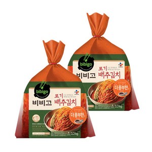 [CJ제일제당]비비고 포기배추김치 더풍부한맛 3.3kg 2봉, 2개