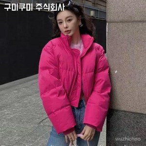 날씬해보이는 빅사이즈 패딩 점퍼 여성 겨울 무지 스탠드칼라 하이넥 이쁜 심플 따뜻한 보온 헤비 웰론 패딩 숏 코트 아우터 겨울옷 간절기 캐주얼 패션 데일리 상의 자켓