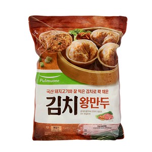 (냉동)[풀무원]김치왕만두, 1.4kg, 5개