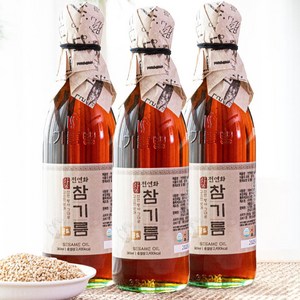 시장쏙 전연화 참기름 골드, 3개, 300ml