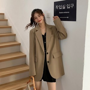 FANSYLI 봄가을 패션 정장자켓 여성 고급스러운 통근 상의 빅사이즈 루즈핏 캐주얼 코트 X2408A13