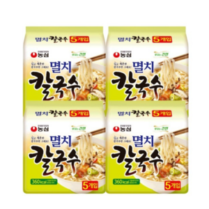 농심 멸치칼국수, 98g, 20개