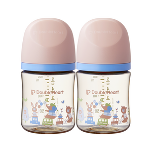 더블하트 모유실감 3세대 트윈팩블루밍가든, PPSU 애니멀타운, 160ml, 2개